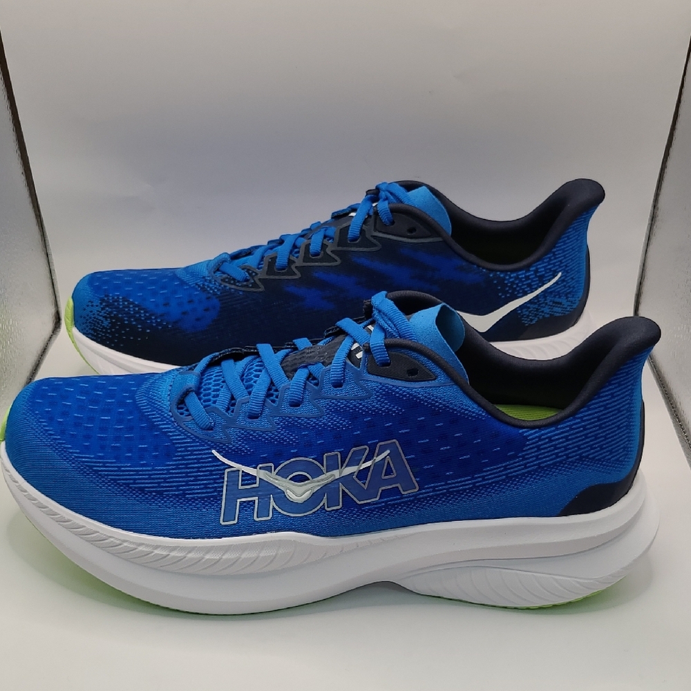 Hoka Men’s Athletic Running Shoes in Blue with White Accents